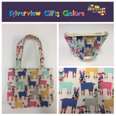 Medium Tote Bag - Llamas Cream